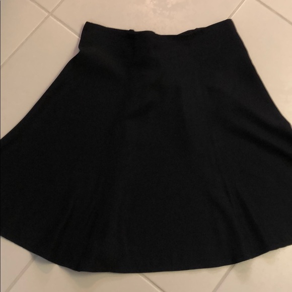 Black Circle Rayon Skirt w/lace up detail on back - Picture 3 of 6